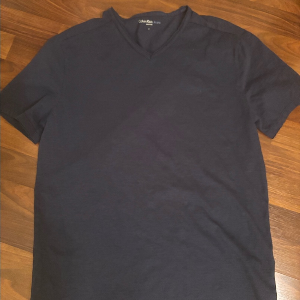 Calvin Klein Navy Blue V-Neck T-Shirt